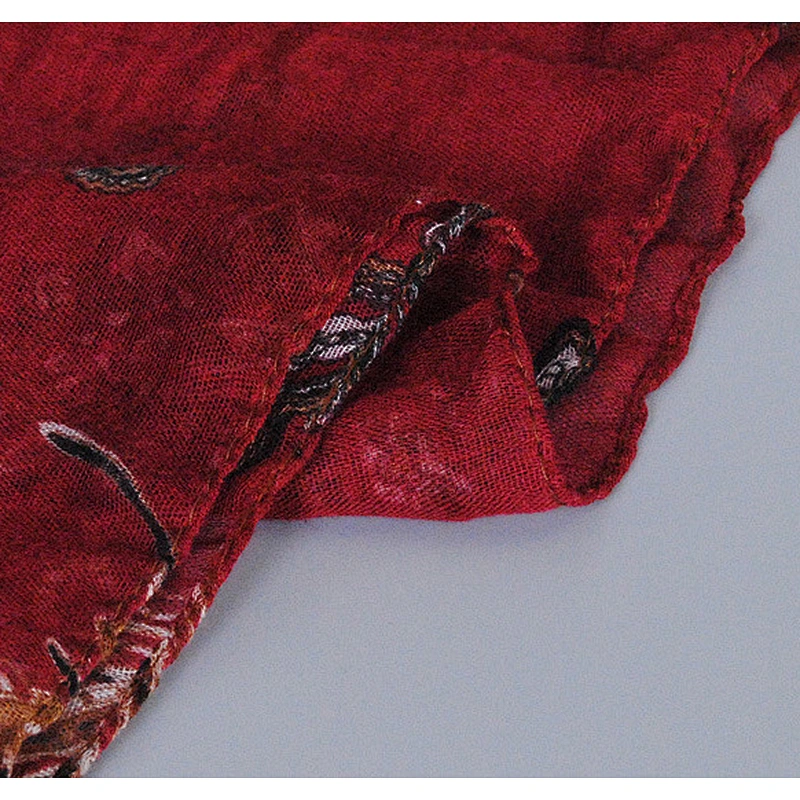 High quality cotton scarf shawl fashion trend woman embroidery scarf design