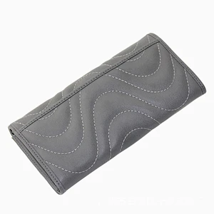 Fashion Simple Women Wallets Long Female Light Grey Leather Wallet Card Holder Women's Wallet