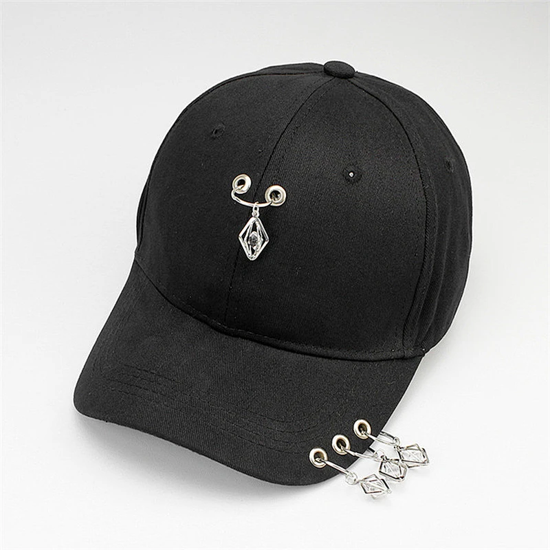 Custom Metallic Fashion Rivet Hip Hop Adjustable Baseball Hat Dad Cap