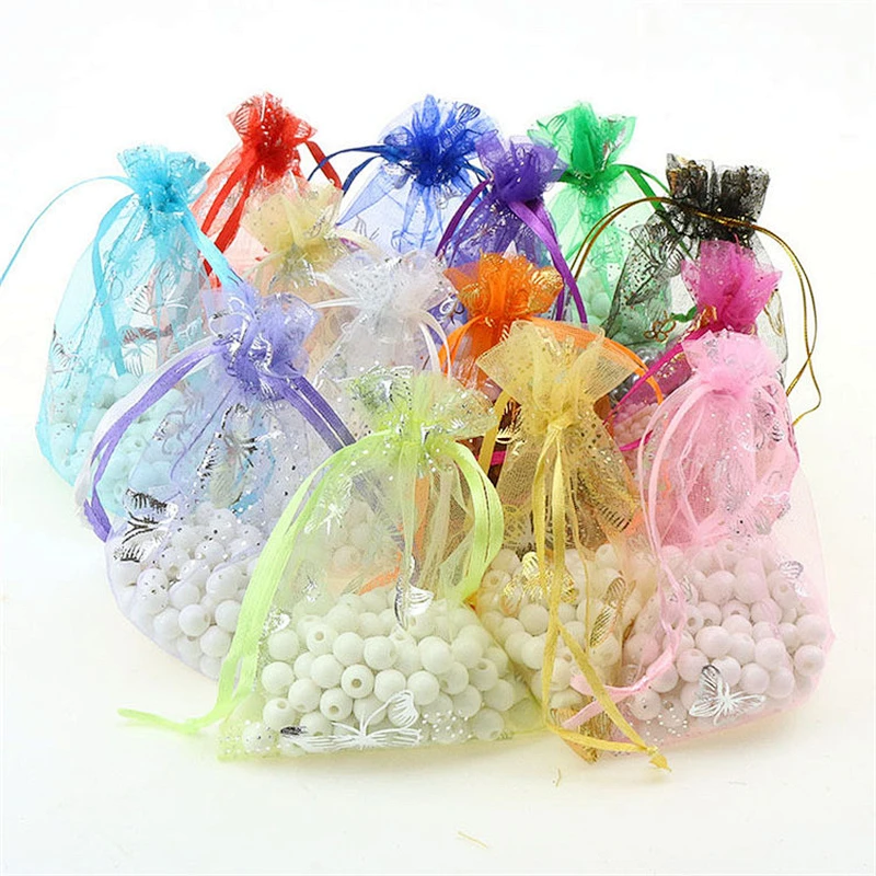 2019 Colorful Organza Drawstring Bag Candy Bag Small Christmas Gift Bag