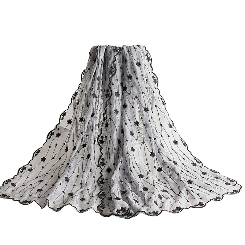 Leisure style embroidery sunshade shawl  beach towel silk scarves