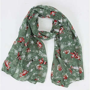 New style Christmas cartoon printed scarf