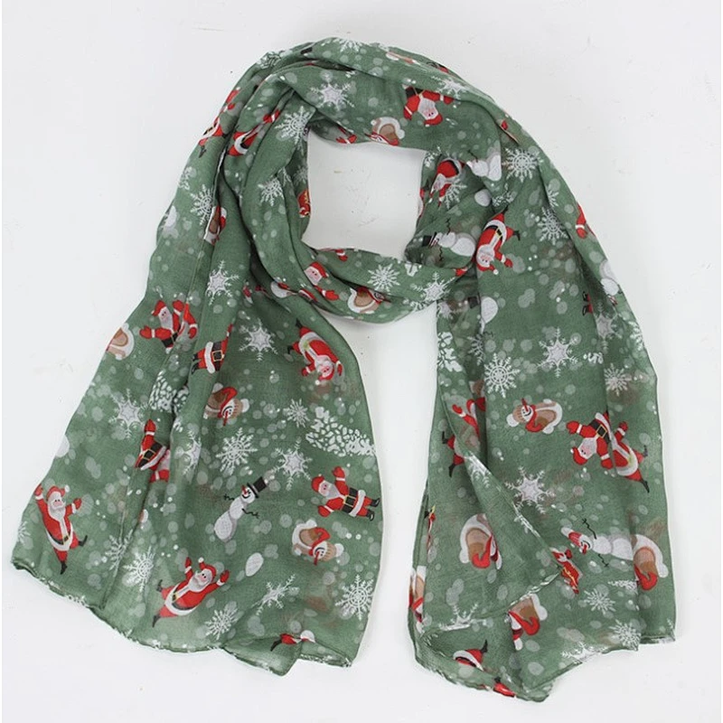 New style Christmas cartoon printed scarf