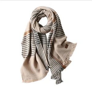 New style checked scarf autumn and winter warm woman's scarf