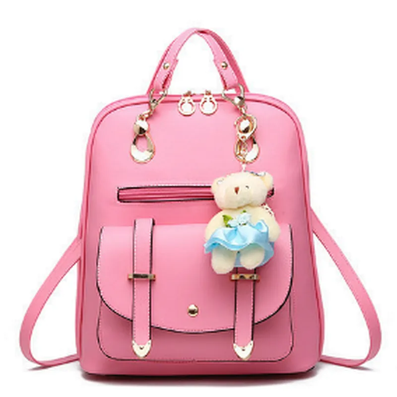 Custom Fashion Handbag Young Women PU Leather Backpack