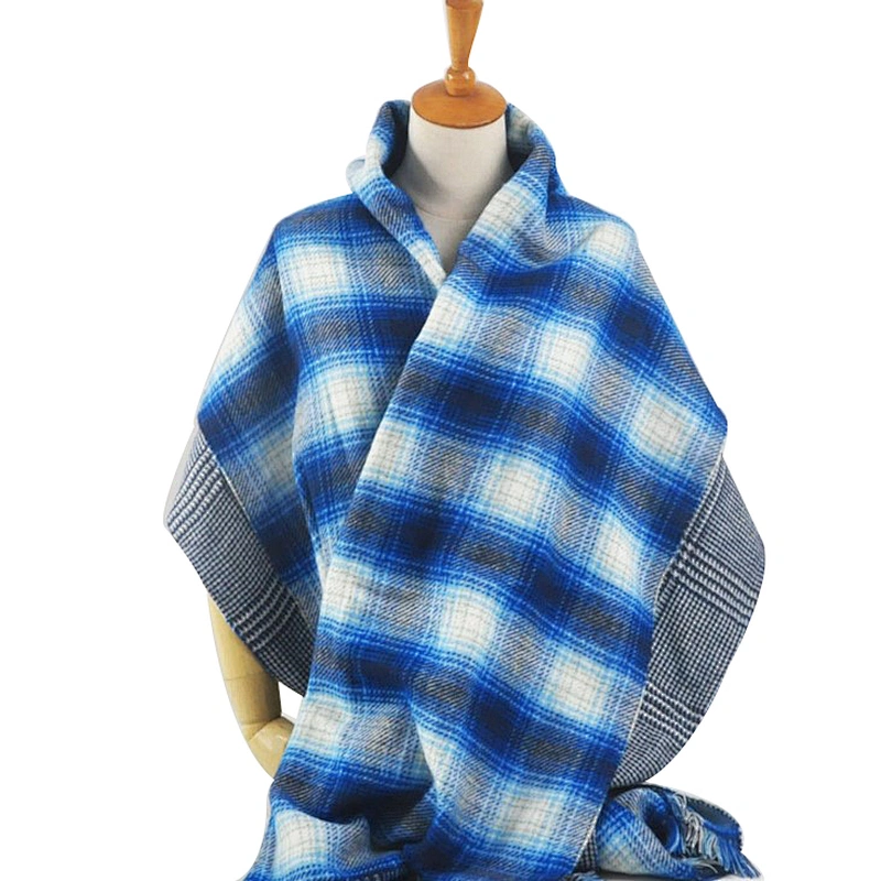 New autumn and winter check scarf versatile tassel jacquard shawl