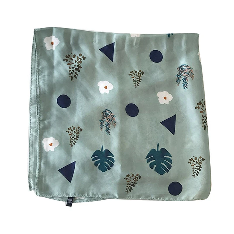 Wholesale latest fashion print neck scarf women cotton square scarf