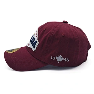OEM promotional metal buckle 3d embroidery black canada flag baseball cap hats