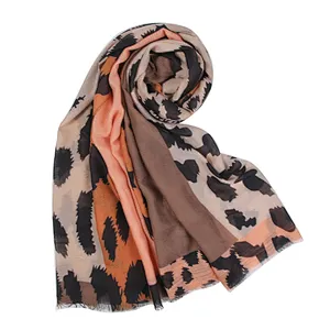 Retro style fashion Leopard grain print shawl  scarf