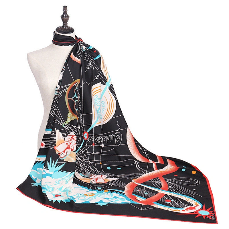 Customized Printing Silk Lady Square Scarf