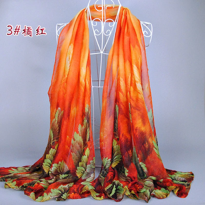 Custom made scarf ready to wear hijab logo print silk scarf