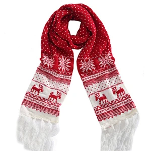 Christmas snowflake elk thickened wool couple warm scarf neck