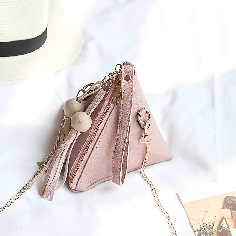 2019 New Fashion Triangular Shape Lady Messenger Shoulder Bag Mini Handbag