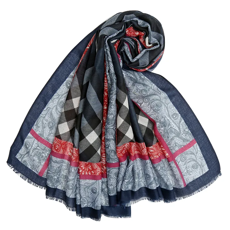 Fashionable check scarf female  holiday beach towel
