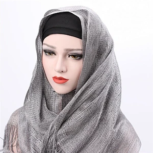 2018 Latest Design Dubai Ladies Plain Scarf Muslim Hijab