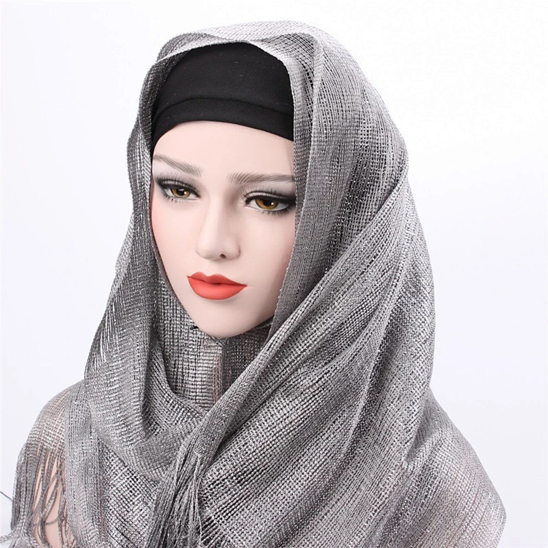 2018 Latest Design Dubai Ladies Plain Scarf Muslim Hijab