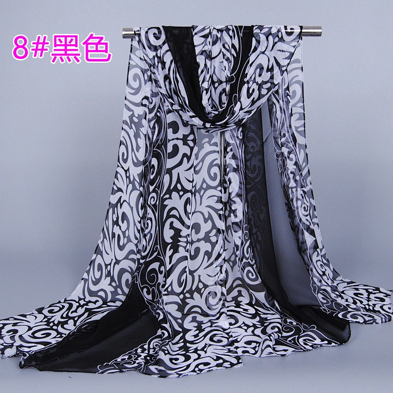 Women Scarf Fashion Floral Scarf Shawls 100% Silk Islamic Scarf Hijab