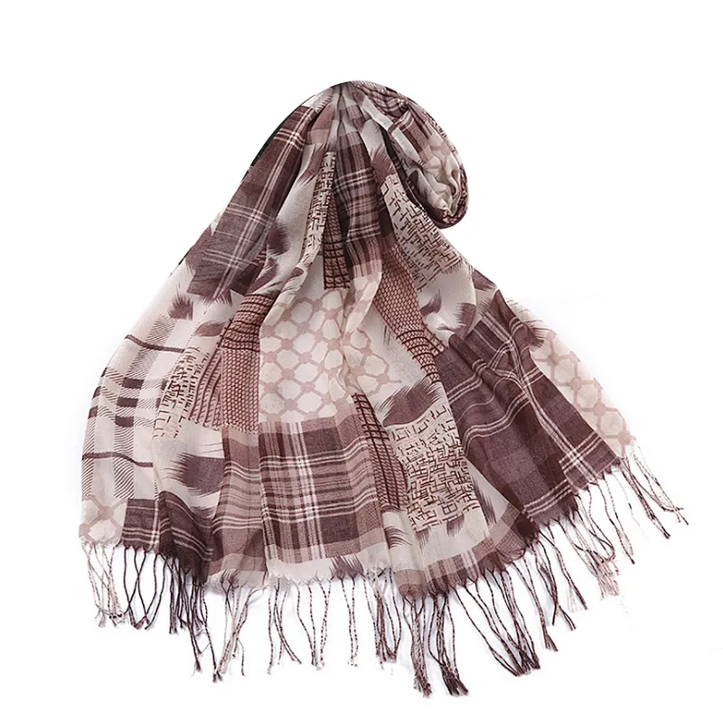 Stylish classic plaid  shawl fashion scarf for woman