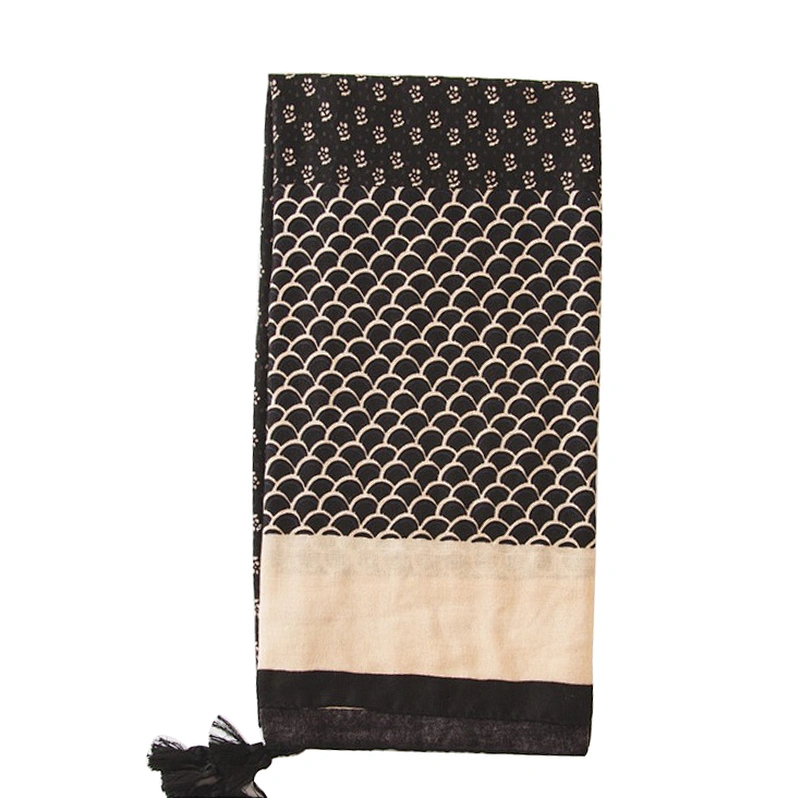 New style fashion black fish-scale printed  Korean version long scarf