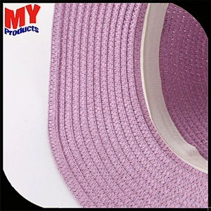 Wholesale Womens Paper Beach Straw Hat And Summer Trendy Straw Hats With Rope Ornaments