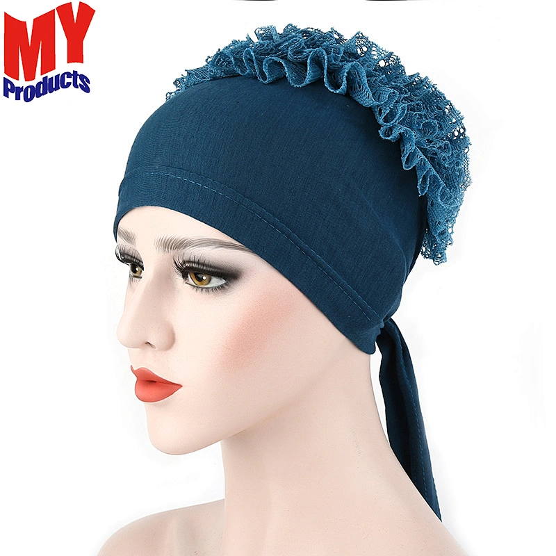 fashion muslim hijab cap ,arabic style Big satin bonnet turban