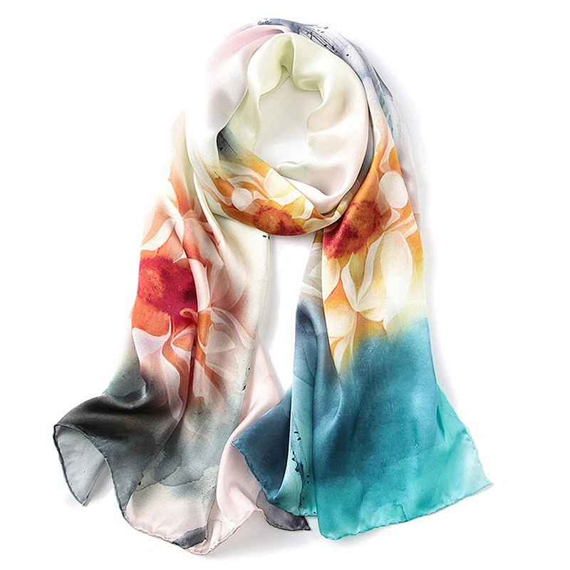 Wholesale Embroidered Silk Shawl Dubai Hijab Muslim Fashion Scarf