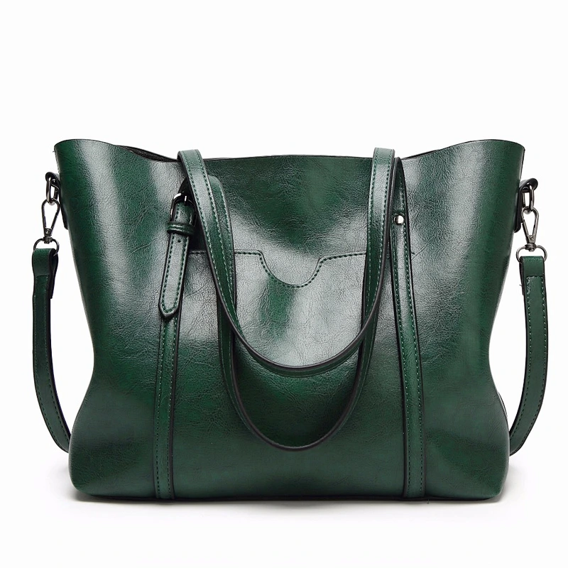China Manufacturer Litchi Texture PU Leather Handbag Ladies Bag