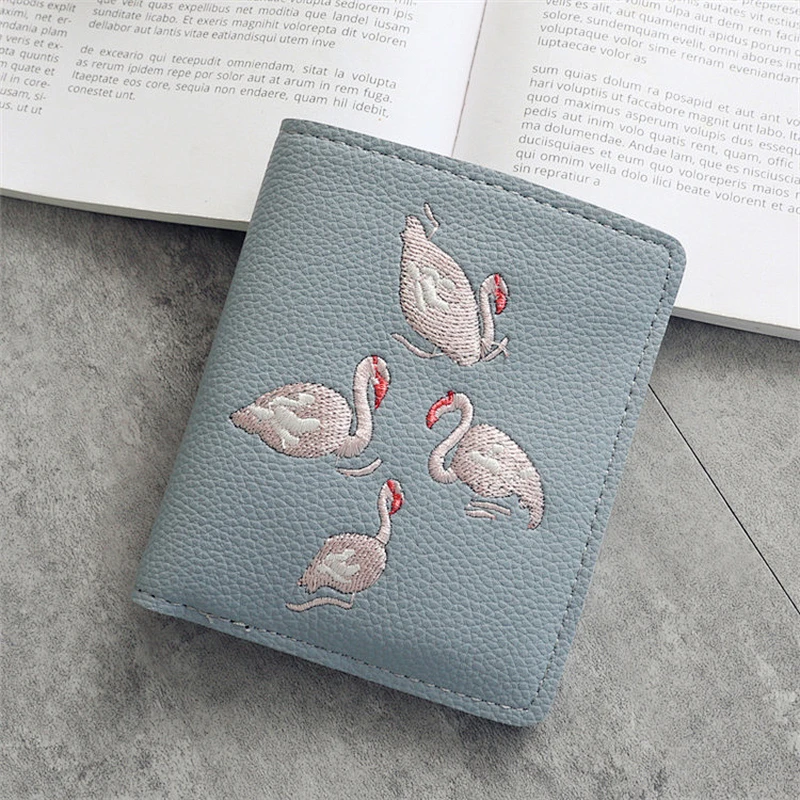 Wholesale Travel Fancy Ladies Clutch Purse Embroidery Leather Wallet For Woman