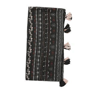 Artistic style new tassel shawl seaside travel scarf