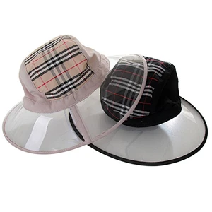 2019 New Style Fabric Splicing Transparent Bucket Hat