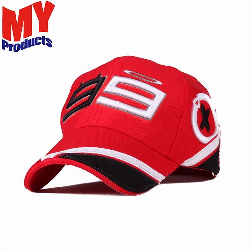 Custom high quality baseball cap 3D embroidered motorcycle baseball hats sport racing cap