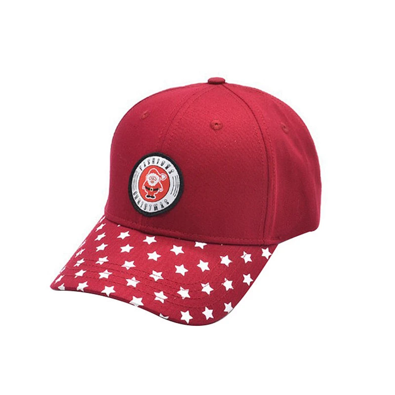 Christmas red baseball cap wholesale santa claus embroidery logo sport caps