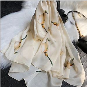 Printed  beach silk scarf and shawl for women
