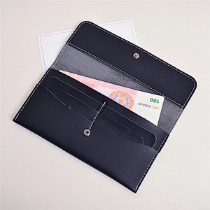 Promotional Waterproof Long Card Wallet PU Leather Girls Tote Wallet