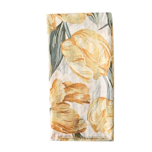 Elegant style Korean version new spring flowers printed long shawl scarf