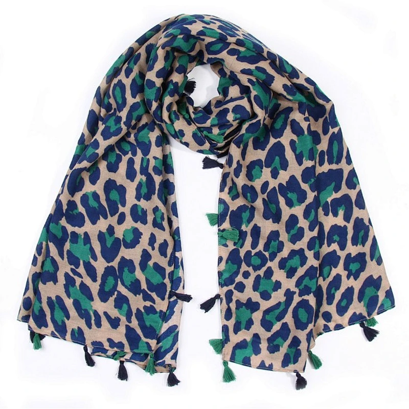 New style autumn and winter new fashion leopard-print with  tassels woman scarf