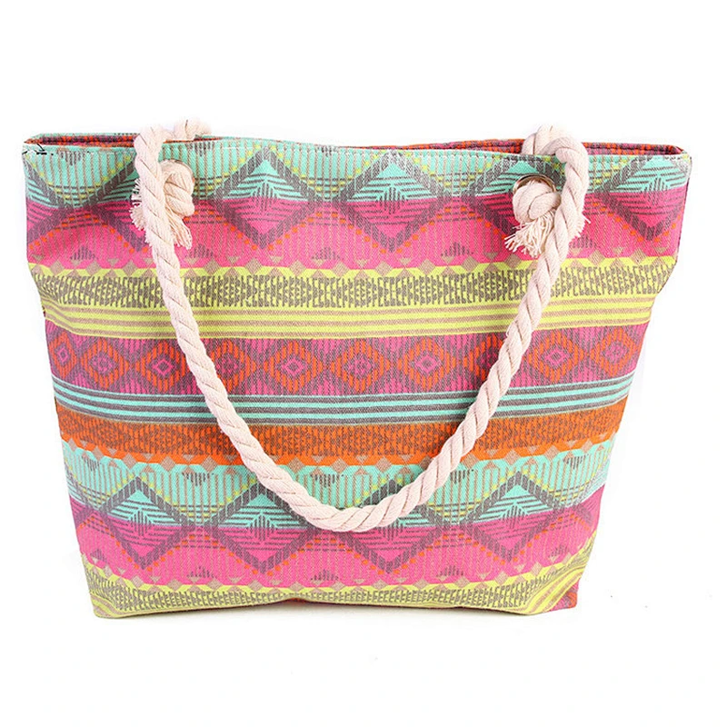 Wholesale Top Quality Canvas Tote Shopping Shoulder Bag Canvas Beach Bags For Women