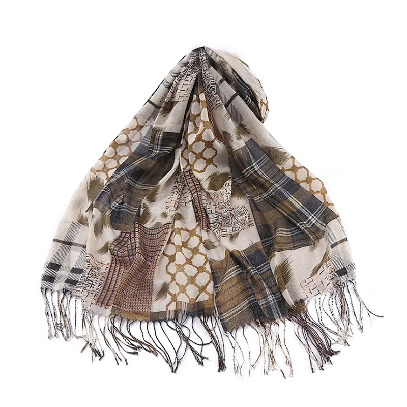 Stylish classic plaid  shawl fashion scarf for woman