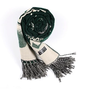 Christmas snow castle two-sided tassel men and women pashmina scarf shawl