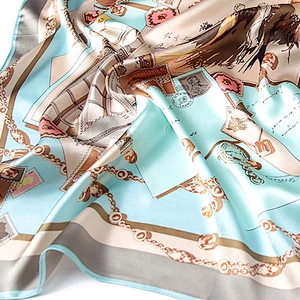 Hot sale custom printed cheap woman silk neck scarf