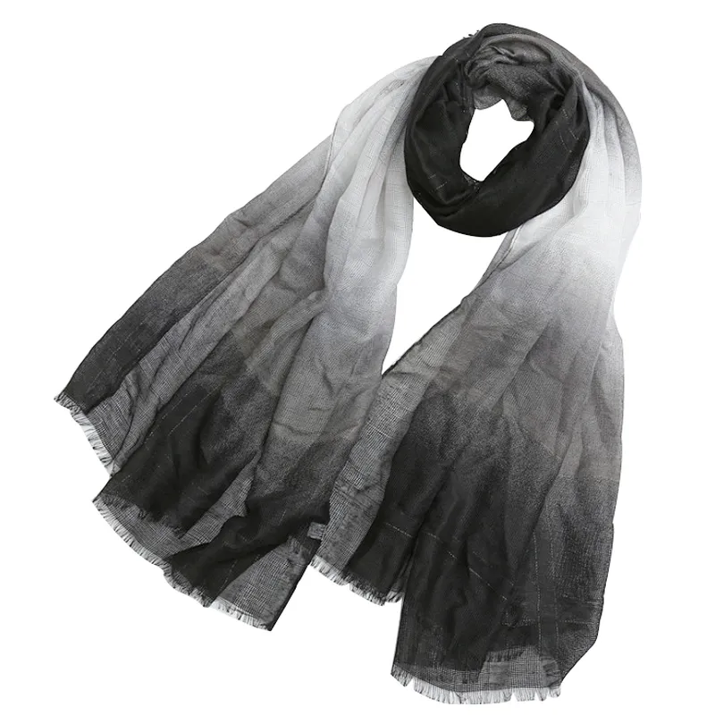 Summer gradient scarf for vacation sunscreen shawl Muslim turban scarf