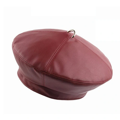 Leather beret soft newsboy  hat good quality artistic hat
