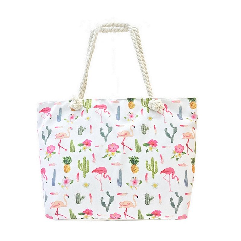 2019 Fashion ECO Cotton Canvas Tote Travel Shopping Beach Bag For Ladies