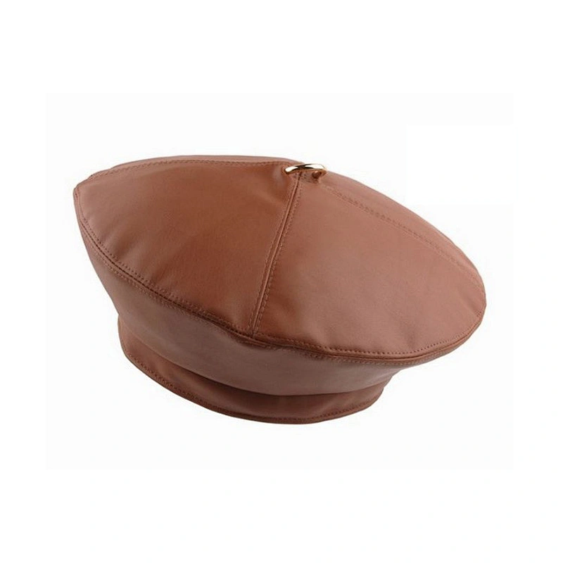 Leather beret soft newsboy  hat good quality artistic hat