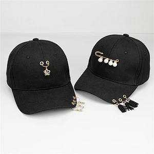 Custom Metallic Fashion Rivet Hip Hop Adjustable Baseball Hat Dad Cap