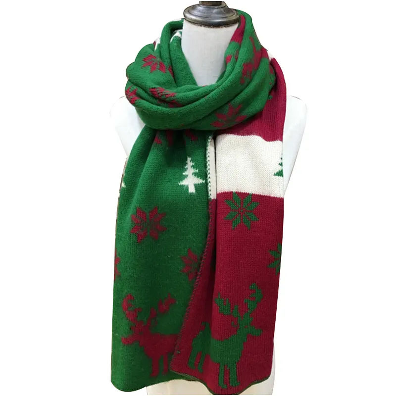 Christmas autumn and winter new warm scarf knitted  students neck shawls
