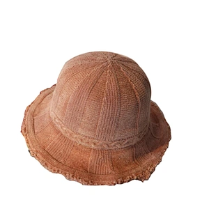 Bowknot bowler hat women winter cultural all-in-one fisherman's chenille hat