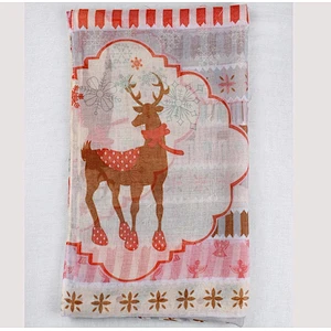 New style christmas cute small moose printed scarf