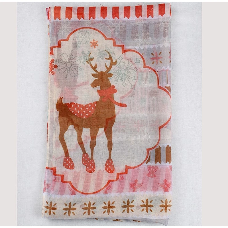 New style christmas cute small moose printed scarf