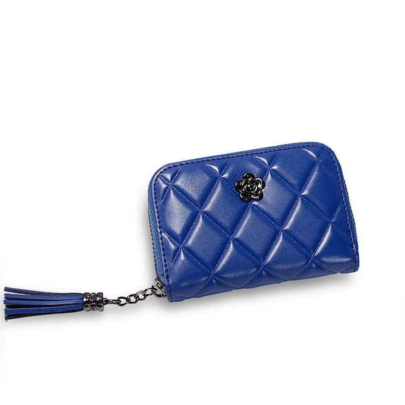 Wholesale ladies leather purses wallet with zipper for women